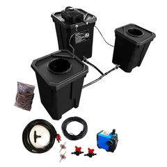 Starter Kit with 3 Pots 27L DWC Deep Water Culture System Square - GreenPlanet-Off Grid Living Supplies