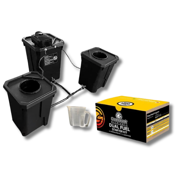Starter Kit with 3 Pots 27L DWC Deep Water Culture System Square - GreenPlanet-Off Grid Living Supplies
