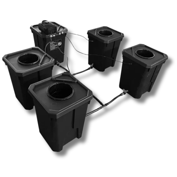 Starter Kit with 5 Pots and 27L DWC Deep Water Culture System-Off Grid Living Supplies