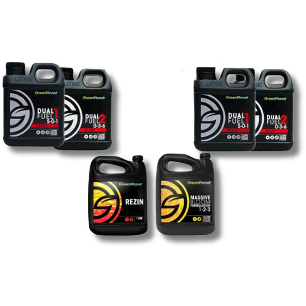 Starter Kit with Dual Fuel, Massive Bloom & Rezin 6x1L - GreenPlanet-Off Grid Living Supplies