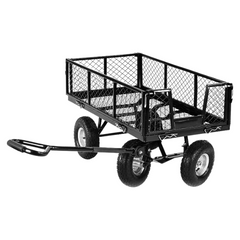 Steel Mesh Garden Cart - 250kg Capacity - Black-Off Grid Living Supplies Australia