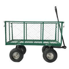 Steel Mesh Garden Cart - 300kg Capacity - Green-Off Grid Living Supplies Australia