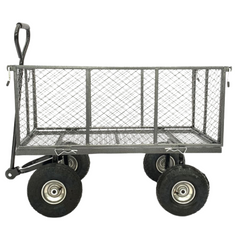 Steel Mesh Garden Cart - 300kg Capacity - Hammer Grey-Off Grid Living Supplies Australia