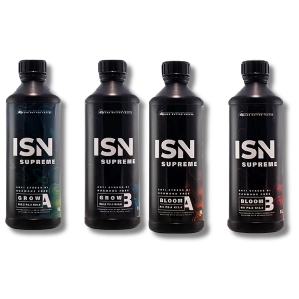 Supreme Grow & Bloom A&B Nutrients 4x1L Essential Plant Additive - ISN-Off Grid Living Supplies