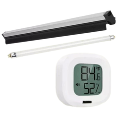 T5 3ft 39W 10.0 UVB Lighting Kit with Hygrometer for Reptile / Lizard / Turtle-Off Grid Living Supplies