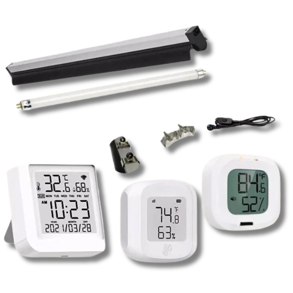 T5 3ft 39W 10.0 UVB Lighting Kit with Hygrometer for Reptile / Lizard / Turtle-Off Grid Living Supplies