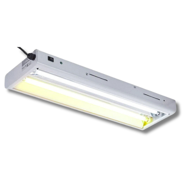 T5 Fluorescent Grow Light 2x24W with Mirror Shade and Optional Spectrum Lamps-Off Grid Living Supplies