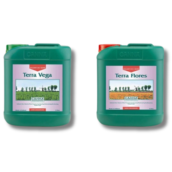 Terra Vega and Flores 2x5L Plant Grow Solution - Canna-Off Grid Living Supplies