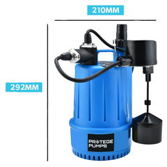 Tight Access Clean / Grey Water Submersible Sump Pump with Vertical Float Switch
