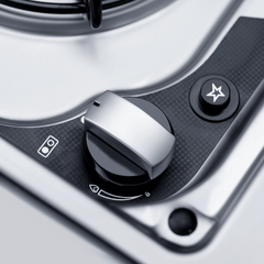 Two Burner Hob & Sink Combination With Glass Lid 760 x 325 mm-Off Grid Living Supplies Australia