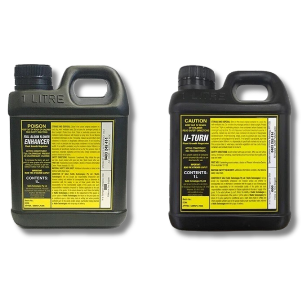 U-Turn & Full Bloom Enhancer 2x1L Flowering Nutrient - Nulife-Off Grid Living Supplies