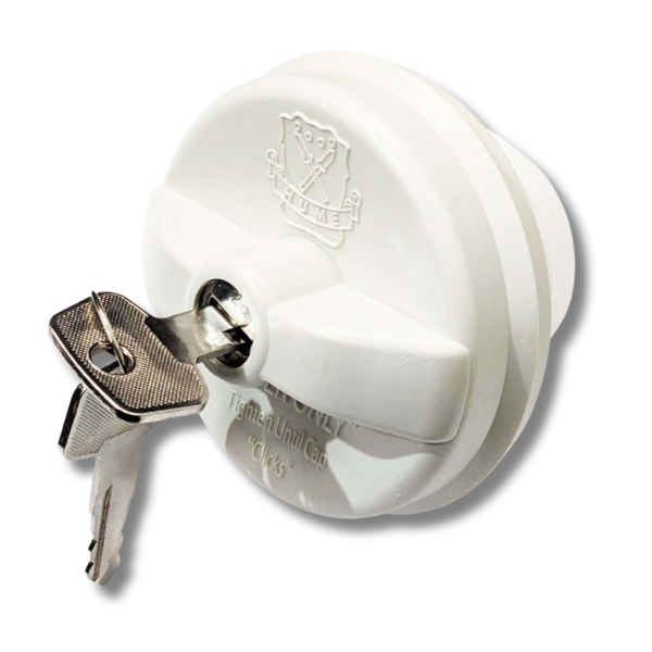 Water Filler Cap Keys White For Caravan & RVs-Off Grid Living Supplies Australia