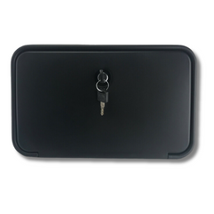 Watermarked External Shower Box Black For Caravan & RVs-Off Grid Living Supplies Australia