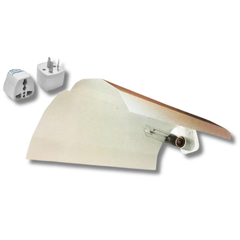 White Bat Wing Reflector Shade for CFL / HPS / MH / HID Grow Lights-Off Grid Living Supplies