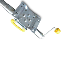 10" Twin Swing Up Jockey Wheel with Solid Wheel + U Bolts for 100mm x 50mm A-Frame / Draw Bars - 1600kg-Off Grid Living Supplies Australia