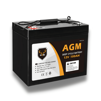 100AH 12V SLA Maintenance Free Low Self Discharge Rate AGM Deep Cycle Battery Love My Caravan