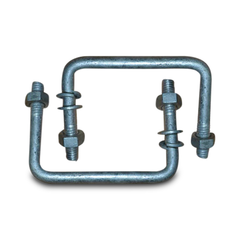 10" Swing Up Jockey with Solid Wheel + U Bolts for 75mm x 50mm A-Frame / Draw Bars - 1000kg Love My Caravan