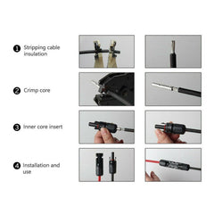 10m x 6mm Extension Cable Wire for Solar Panels + Connectors - Set of 2-Off Grid Living Supplies Australia