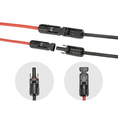 10m x 6mm Extension Cable Wire for Solar Panels + Connectors - Set of 2 Love My Caravan