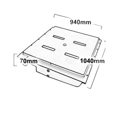 125L Polyethylene Underbody Water Tank for Caravans / Camper Trailers-Off Grid Living Supplies Australia