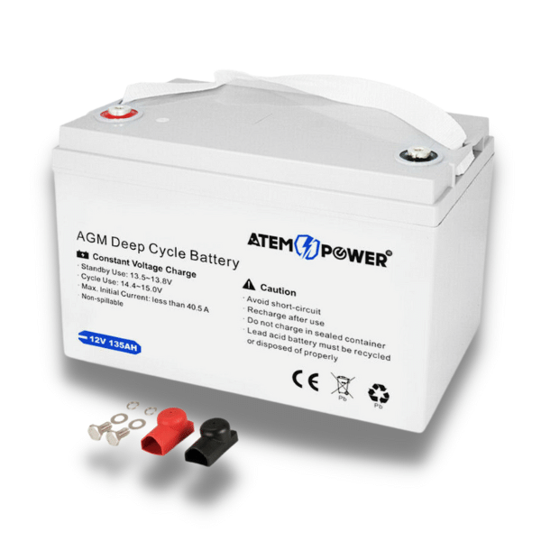135AH 12V SLA Maintenance Free AGM Deep Cycle Battery-Off Grid Living Supplies Australia