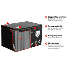 15AH 12V SLA Maintenance Free AGM Deep Cycle Battery-Off Grid Living Supplies Australia