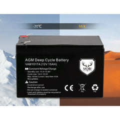 15AH 12V SLA Maintenance Free AGM Deep Cycle Battery-Off Grid Living Supplies Australia