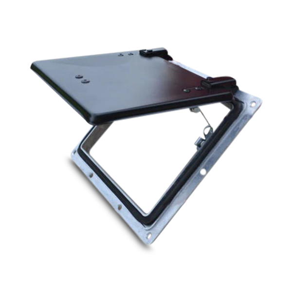 1x Pop Out Roof Air Vent in Black + Rubber Seals for Carvans / Camper Trailers / Canopies - 264mm x 213mm-Off Grid Living Supplies Australia