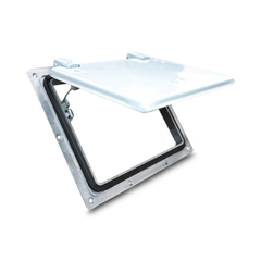 1x Pop Out Roof Air Vent in White + Rubber Seals for Caravans / Camper Trailers / Canopies - 264mm x 213mm-Off Grid Living Supplies Australia