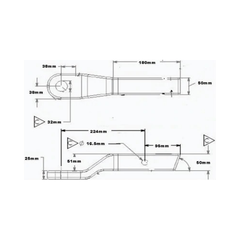 2'' Tow Bar Drop Forged Tongue Hitch for 70mm Tow Ball-Off Grid Living Supplies Australia