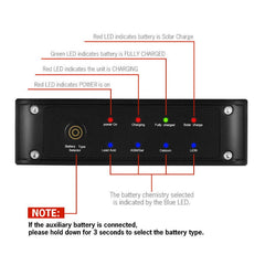 20A 12V DC to DC Multi-Stage Dual Battery System Charger with Solar Input-Off Grid Living Supplies Australia