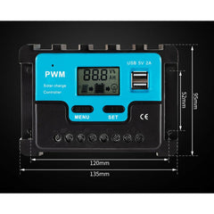 20A 12V/24V PWM Solar Charger Controller-Off Grid Living Supplies Australia
