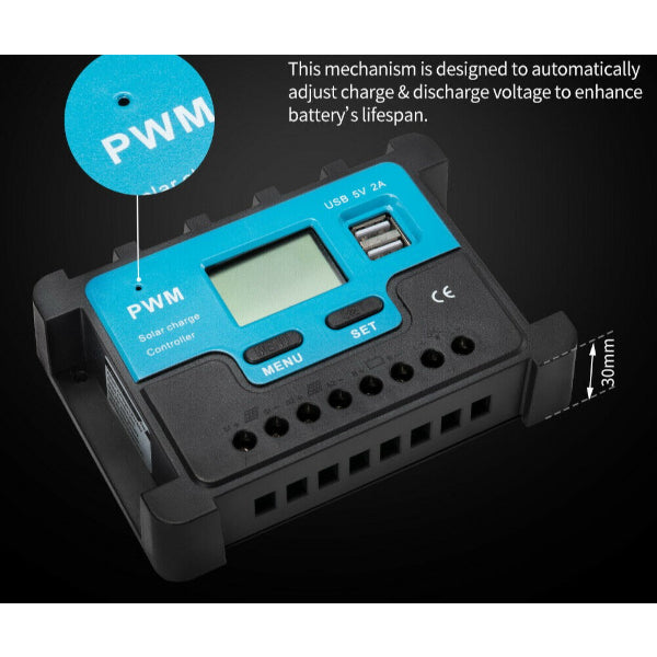 20A 12V/24V PWM Solar Charger Controller Love My Caravan