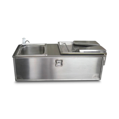2x Drawer Tailgate Kitchen with Solid Back Left Hand Side Sink for Caravans / Camper Trailers-Off Grid Living Supplies Australia