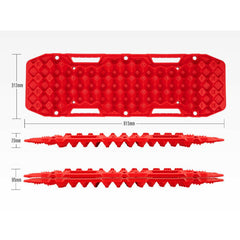 2x Recovery Tracks in Red + Leashes & Mounting Pins - 10T-Off Grid Living Supplies Australia