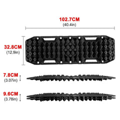 2x Recovery Tracks with Built in Jack Base in Black + Leash & Carry Bag - 10T-Off Grid Living Supplies Australia