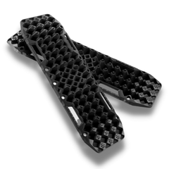 2x Recovery Tracks with Built in Jack Base in Black + Leash & Carry Bag - 10T-Off Grid Living Supplies Australia