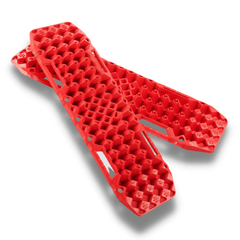 2x Recovery Tracks with Built in Jack Base in Red + Leash & Carry Bag - 10T-Off Grid Living Supplies Australia