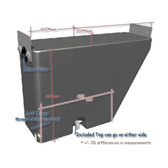 30L Polyethylene Narrow Mudguard Water Tank for Caravans / Camper Trailers-Off Grid Living Supplies Australia