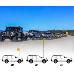 3m Sand Safety Flag + Fiberglass Pole-Off Grid Living Supplies Australia