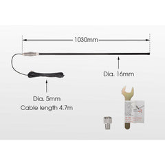 477 MHz Fibreglass UHF Antenna - 1030mm x 6.6DBi-Off Grid Living Supplies Australia