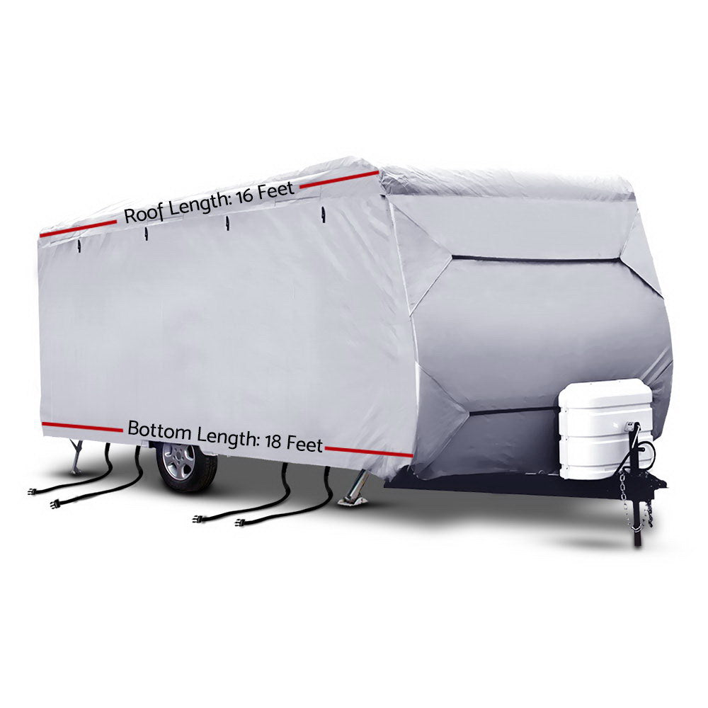 4.97/5.58m x 2.4m x 2.2m Water Resistant Caravan Cover + Carry Bag for Caravans / Campervans-Off Grid Living Supplies Australia
