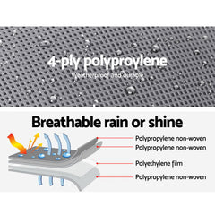 4.97/5.58m x 2.4m x 2.2m Water Resistant Caravan Cover + Carry Bag for Caravans / Campervans-Off Grid Living Supplies Australia
