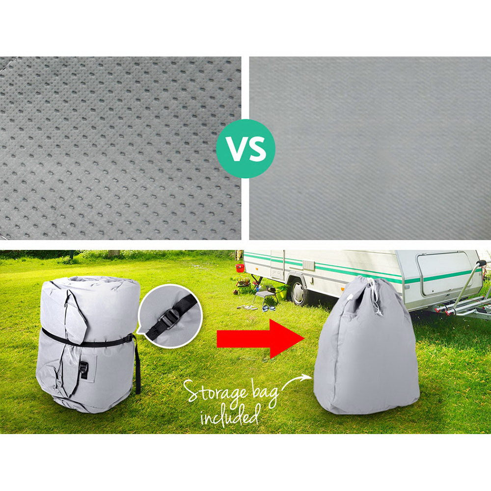 4.97/5.58m x 2.4m x 2.2m Water Resistant Caravan Cover + Carry Bag for Caravans / Campervans-Off Grid Living Supplies Australia