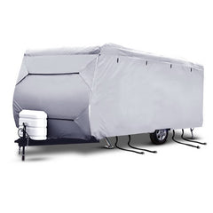 4.97/5.58m x 2.4m x 2.2m Water Resistant Caravan Cover + Carry Bag for Caravans / Campervans-Off Grid Living Supplies Australia