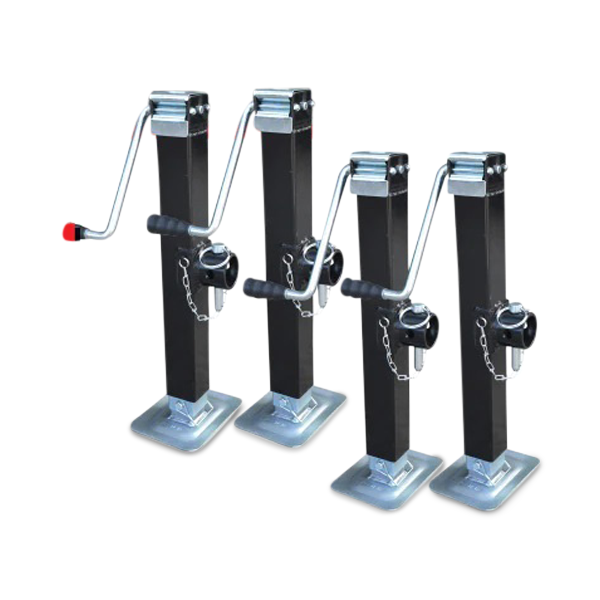 4x 385mm Extension Jack Stands + Solid Mounts & Pre-welded Brackets for Caravans / Trailers / Ute Canopies - 3600kg-Off Grid Living Supplies Australia