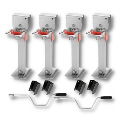 4x Drop Down Corner Legs for Caravans / Camper Trailers - 470mm-660mm-Off Grid Living Supplies Australia