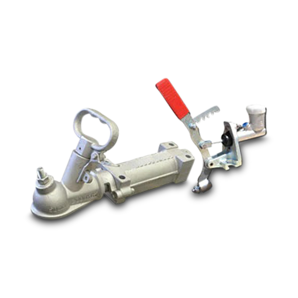 50mm Hydraulic Ball Overrride Coupling + Hand Brake Bracket & 3/4