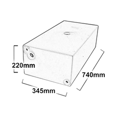 53L Polyethylene Replacement Water Tank + Mounting Kit for Caravans / Camper Trailers-Off Grid Living Supplies Australia