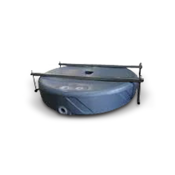 53L Polyethylene Round Water Tank + Mounting Kit for Under Vehicle Spare Wheel Well-Off Grid Living Supplies Australia